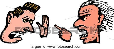 Clipart - Argue. Fotosearch