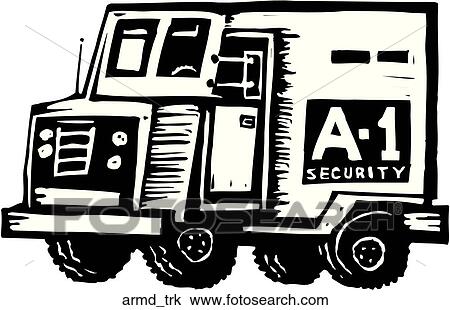 Armored Truck View Large Clip Art Graphic Clipart - Armored Truck. Fotosearch