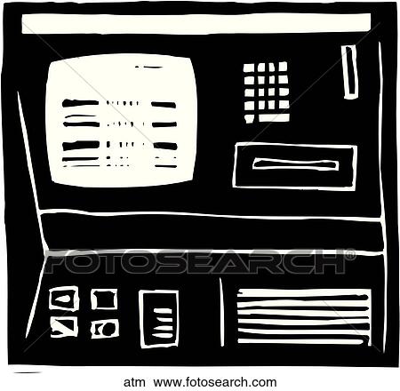 Clipart - ATM. Fotosearch