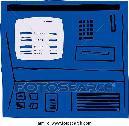 Clipart - ATM. Fotosearch