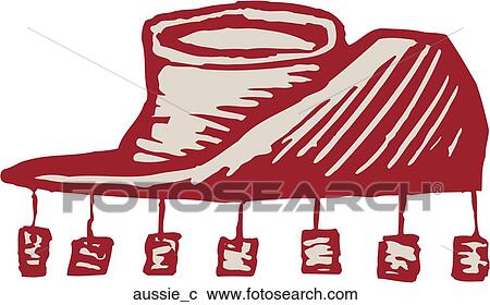 Aussie Hat View Large Clip Art Graphic Clipart - Aussie Hat. Fotosearch