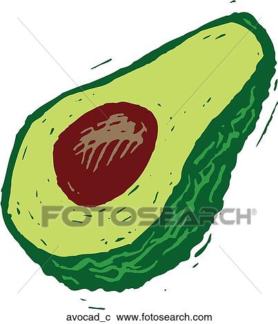Avocado View Large Clip Art Graphic Clipart - Avocado. Fotosearch