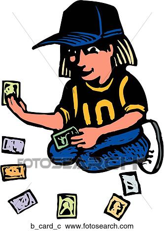 Baseball Cards View Large Clip Art Graphic Clipart - Baseball Cards. Fotosearch
