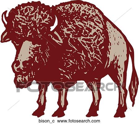 Clipart - Bison. Fotosearch