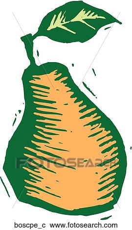 Clipart - Bosc Pear. Fotosearch