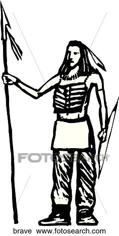 Brave View Large Clip Art Graphic Clipart - Brave. Fotosearch