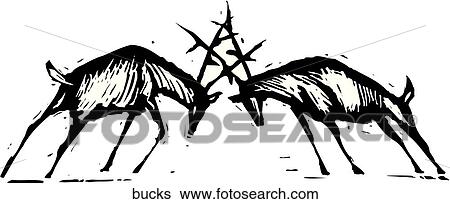 Clip Art - Bucks. Fotosearch