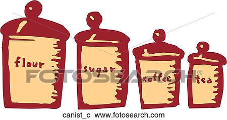 Clipart - Canisters. Fotosearch