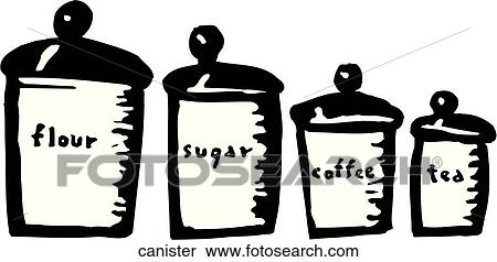 Clipart - Canisters. Fotosearch