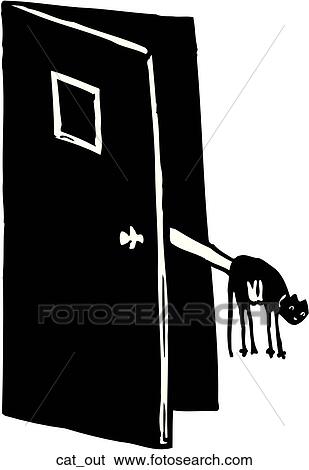 Cat Out View Large Clip Art Graphic Clip Art - Cat Out. Fotosearch