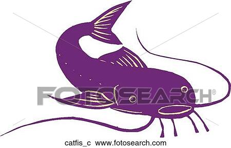 Catfish View Large Clip Art Graphic Clipart - Catfish. Fotosearch