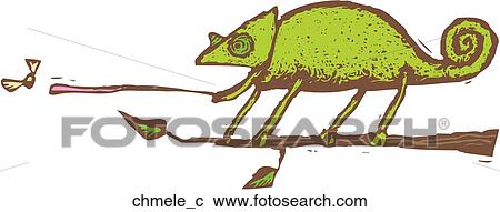 Clipart - Chameleon. Fotosearch