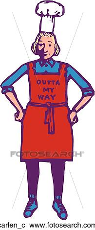 Clipart - Chef Carlene. Fotosearch