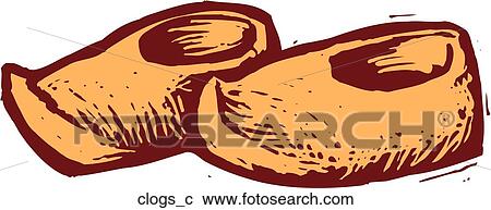 Clogs View Large Clip Art Graphic Clipart - Clogs. Fotosearch
