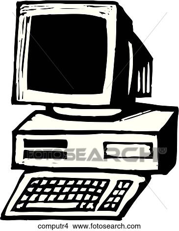 Computer 4 View Large Clip Art Graphic Clipart - Computer 4. Fotosearch