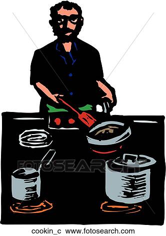 Cooking View Large Clip Art Graphic Clipart - Cooking. Fotosearch