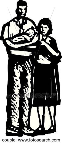 Clipart - Couple. Fotosearch