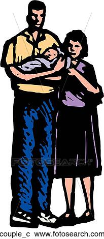 Clipart - Couple. Fotosearch