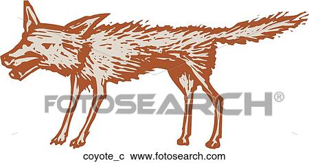 Clipart - Coyote. Fotosearch