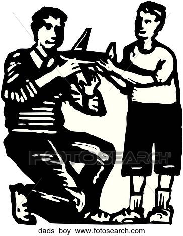 Clip Art - Dad's Boy. Fotosearch