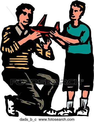 Clipart - Dad's Boy. Fotosearch