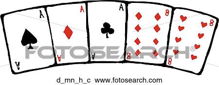 Clipart - Dead Man's Hand. Fotosearch