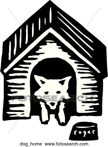 Dog Home View Large Clip Art Graphic Clipart - Dog Home. Fotosearch