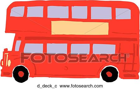 Double Decker View Large Clip Art Graphic Clipart - Double Decker. Fotosearch