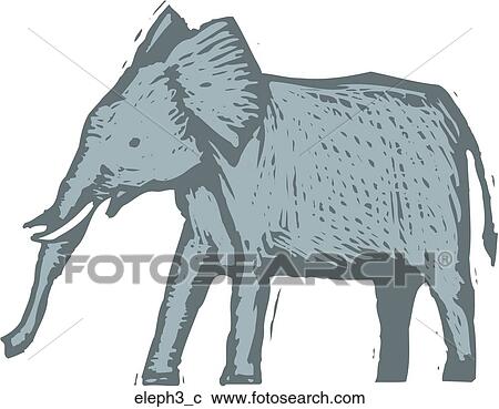 Elephant 3 View Large Clip Art Graphic Clipart - Elephant 3. Fotosearch