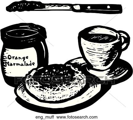 English Muffin View Large Clip Art Graphic Clipart - English Muffin. Fotosearch