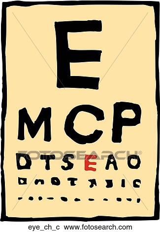 Eye Chart View Large Clip Art Graphic Clipart - Eye Chart. Fotosearch