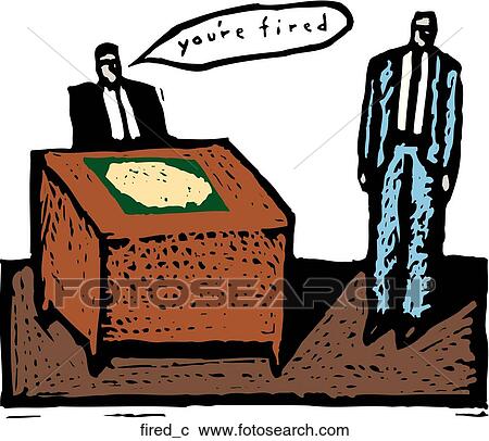 Clipart - Fired. Fotosearch