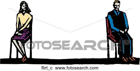 Clipart - Flirt. Fotosearch