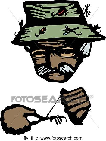 Fly Fishing View Large Clip Art Graphic Clipart - Fly Fishing. Fotosearch