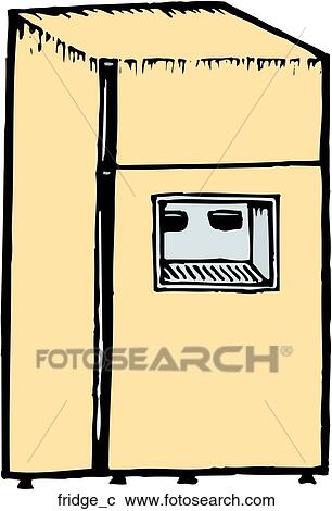 Fridge View Large Clip Art Graphic Clipart - Fridge. Fotosearch