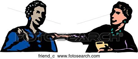 Friends View Large Clip Art Graphic Clipart - Friends. Fotosearch