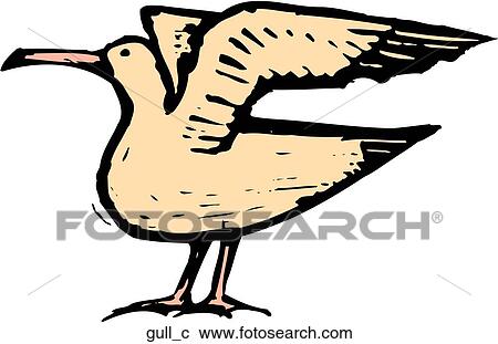 Clipart - Gull. Fotosearch
