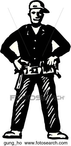 Gung Ho View Large Clip Art Graphic Clipart - Gung Ho. Fotosearch