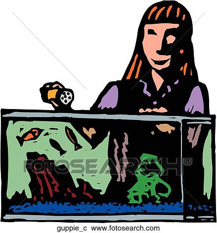 Guppies View Large Clip Art Graphic Clipart - Guppies. Fotosearch