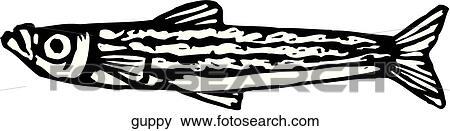 Guppy View Large Clip Art Graphic Clip Art - Guppy. Fotosearch