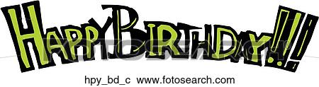 Happy Birthday!!! View Large Clip Art Graphic Clipart - Happy Birthday!!!. Fotosearch