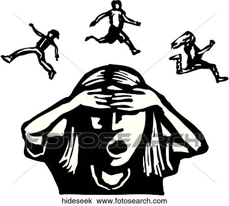 Clipart - Hide Seek. Fotosearch