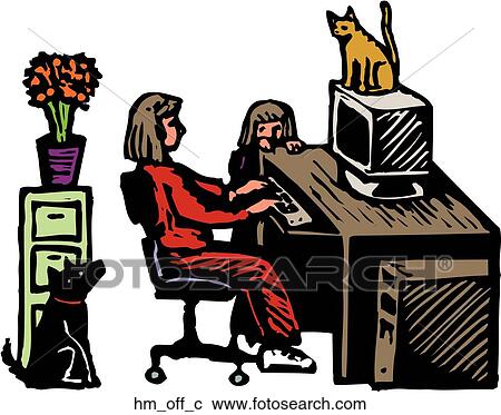 Clipart - Home Office. Fotosearch