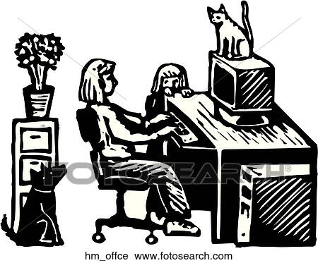 Home Office Clipart | hm_offce | Fotosearch