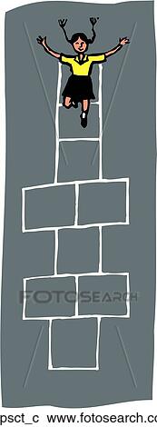 Clipart - Hop Scotch. Fotosearch