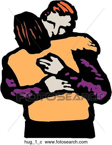 Hug 1 Clipart | hug_1_c | Fotosearch