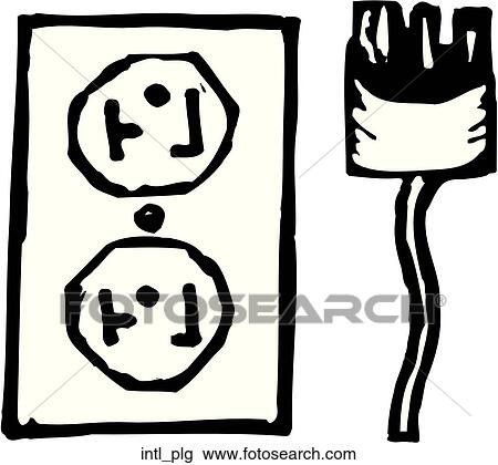 Clipart - International Plug. Fotosearch