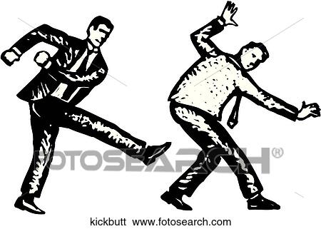 Clip Art - Kick Butt. Fotosearch