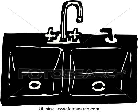 Kitchen Sink View Large Clip Art Graphic Clipart - Kitchen Sink. Fotosearch