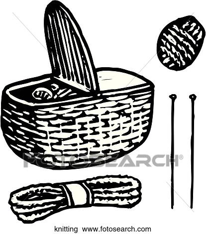 Knitting View Large Clip Art Graphic Clipart - Knitting. Fotosearch